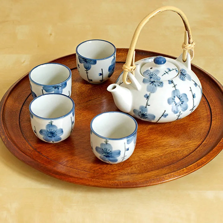 Conjunto de chá em porcelanato